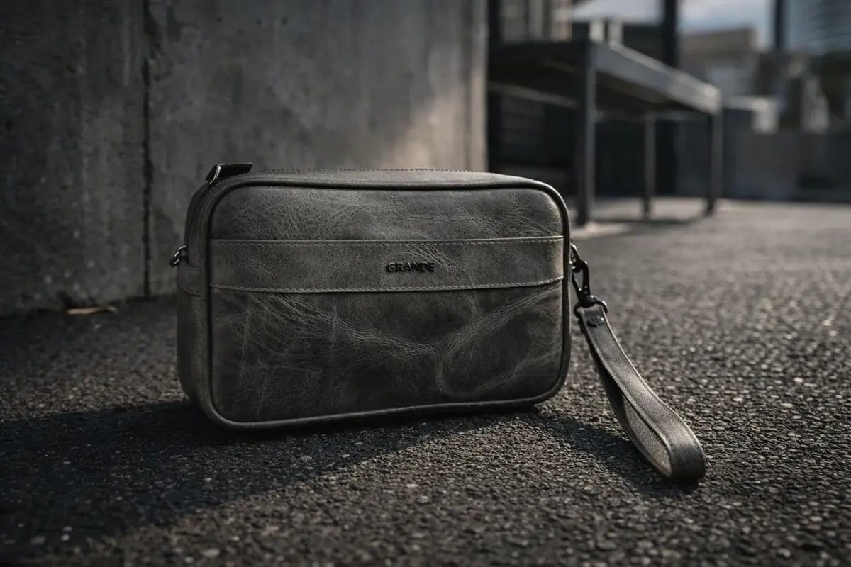Pochette en cuir