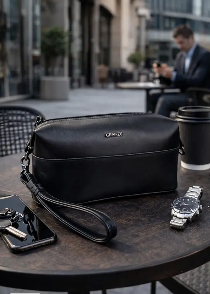 Pochette en cuir
